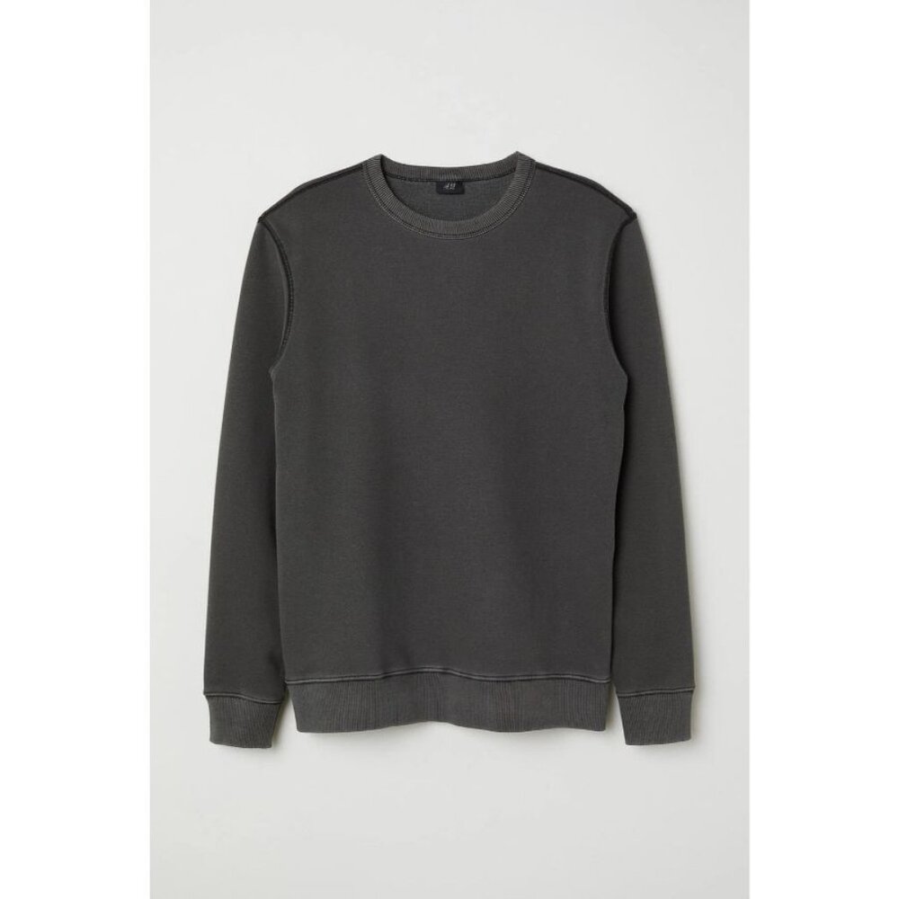 H&M Crew Neck Long Sleeve Knit Sweater Black Size S